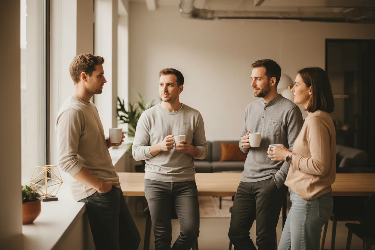 Startup team stand-up during an RPO engagement